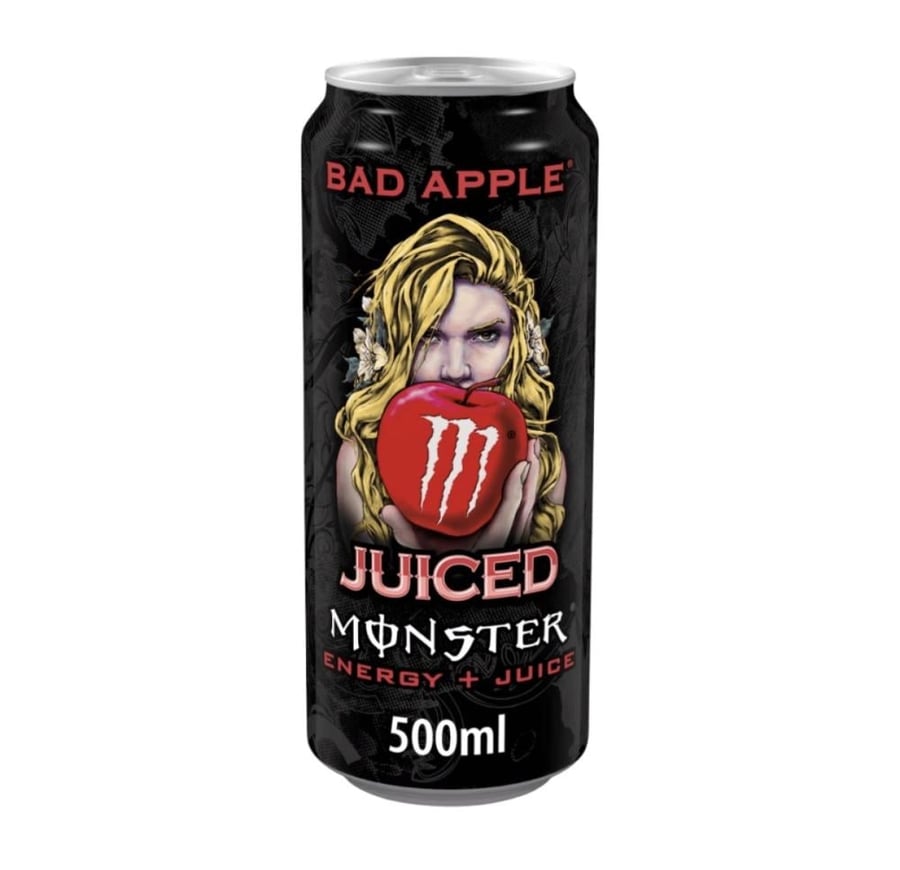 مشروب الطاقة مونستر التفاحة السيئة 500 مل - monster bad apple