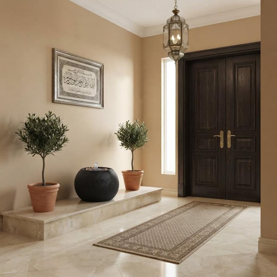 نافوره فايبر كرويه اضاءة داخليه كبير