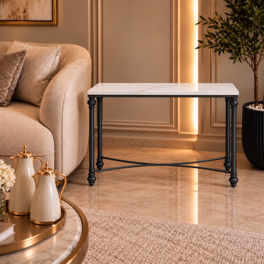 Wooden surface service table – practical elegant design