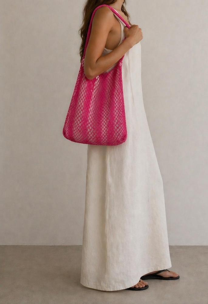 Pink tote bag