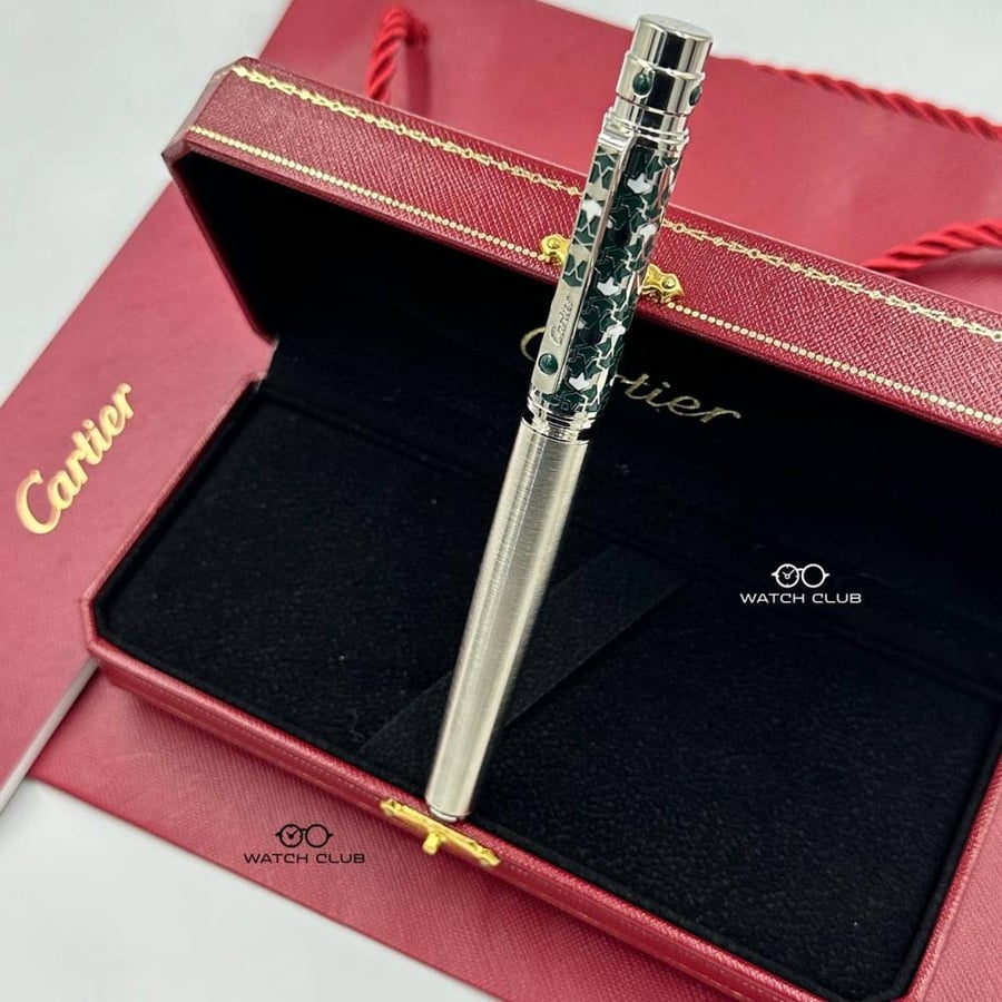 قلم ماركة كارتير فضي زيتي