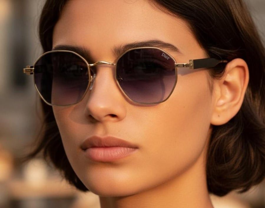 Dior silver layered glasses