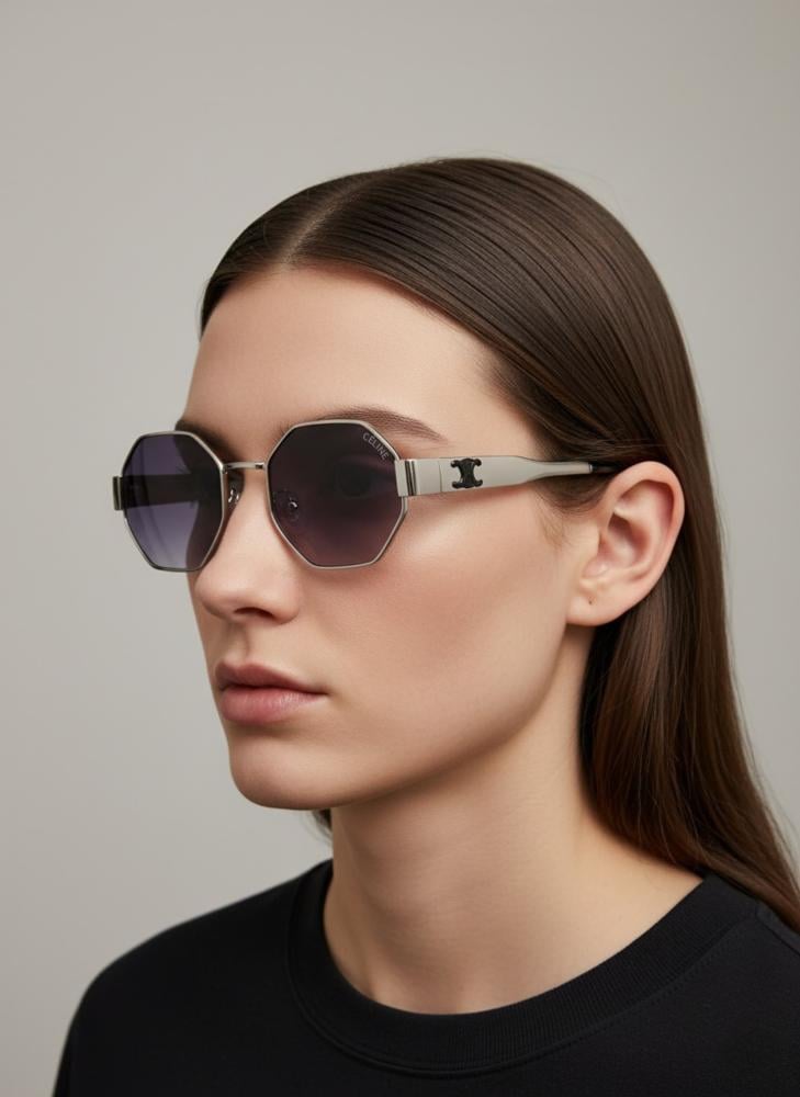 Celine silver striped glasses