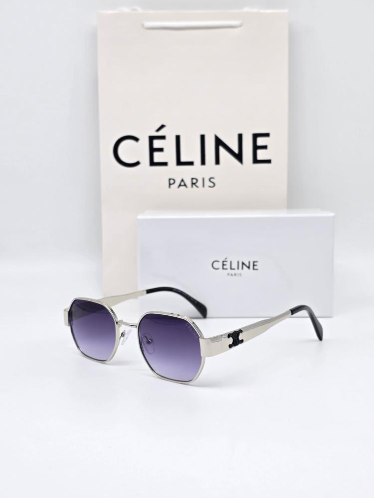 نظارة سيلين فضي مدرج