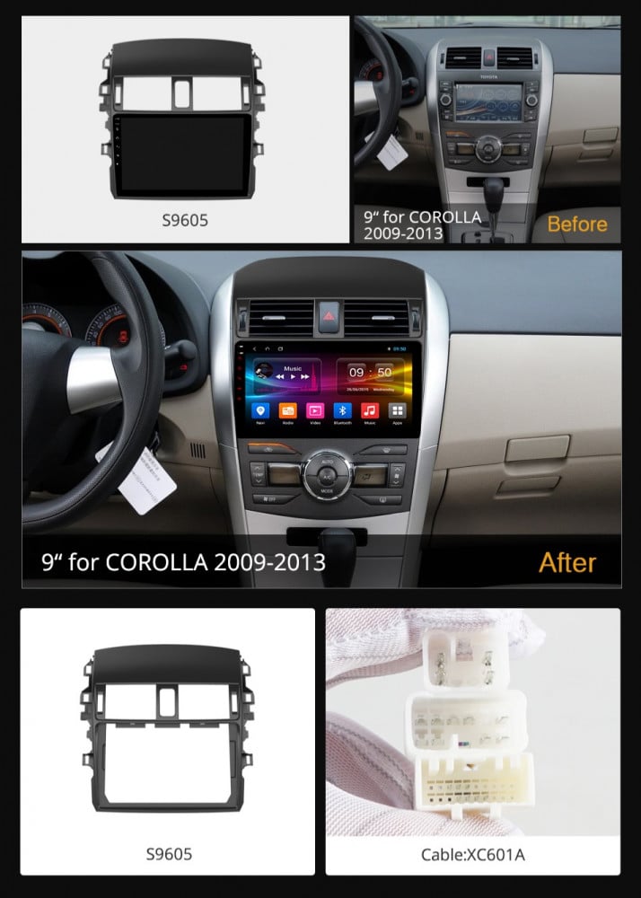 شاشة تويوتا كورلا 2007-2012