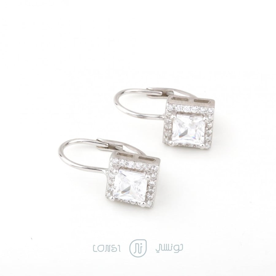 حلق ملون فضة عيار 925 9