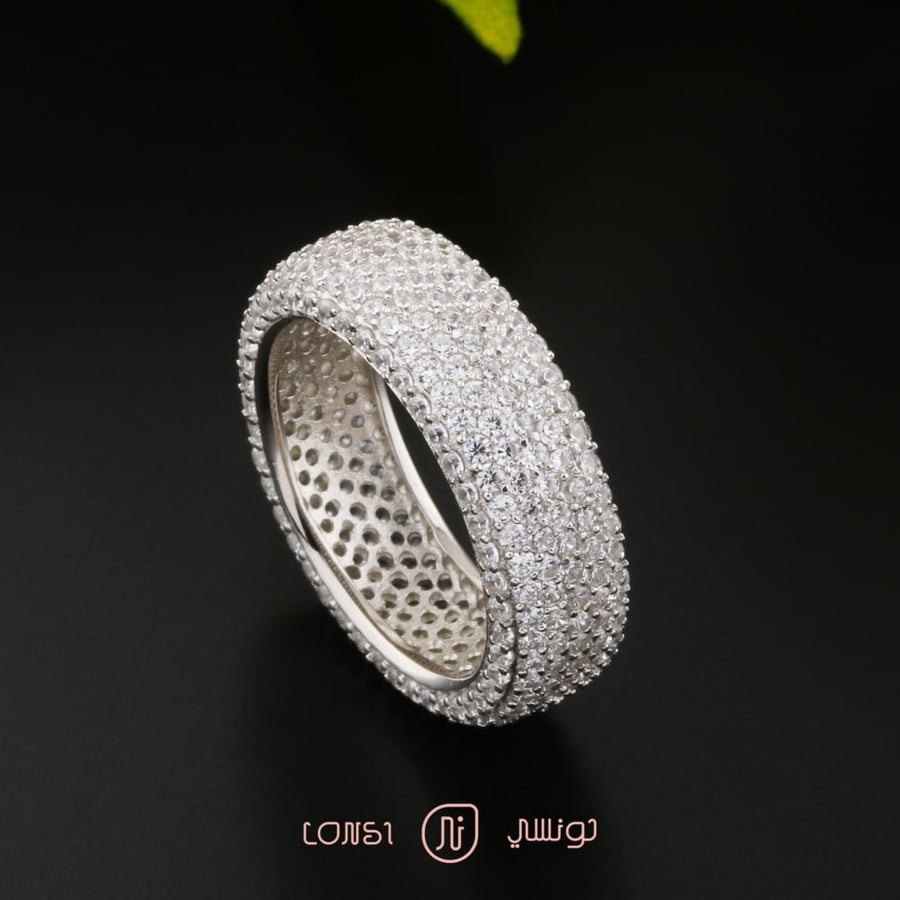 خاتم فخم فضة عيار 925