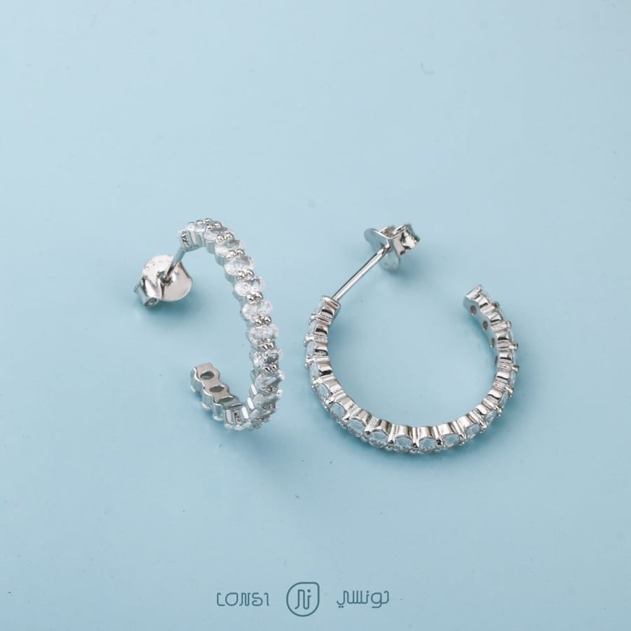 حلق دائري فضة عيار 925