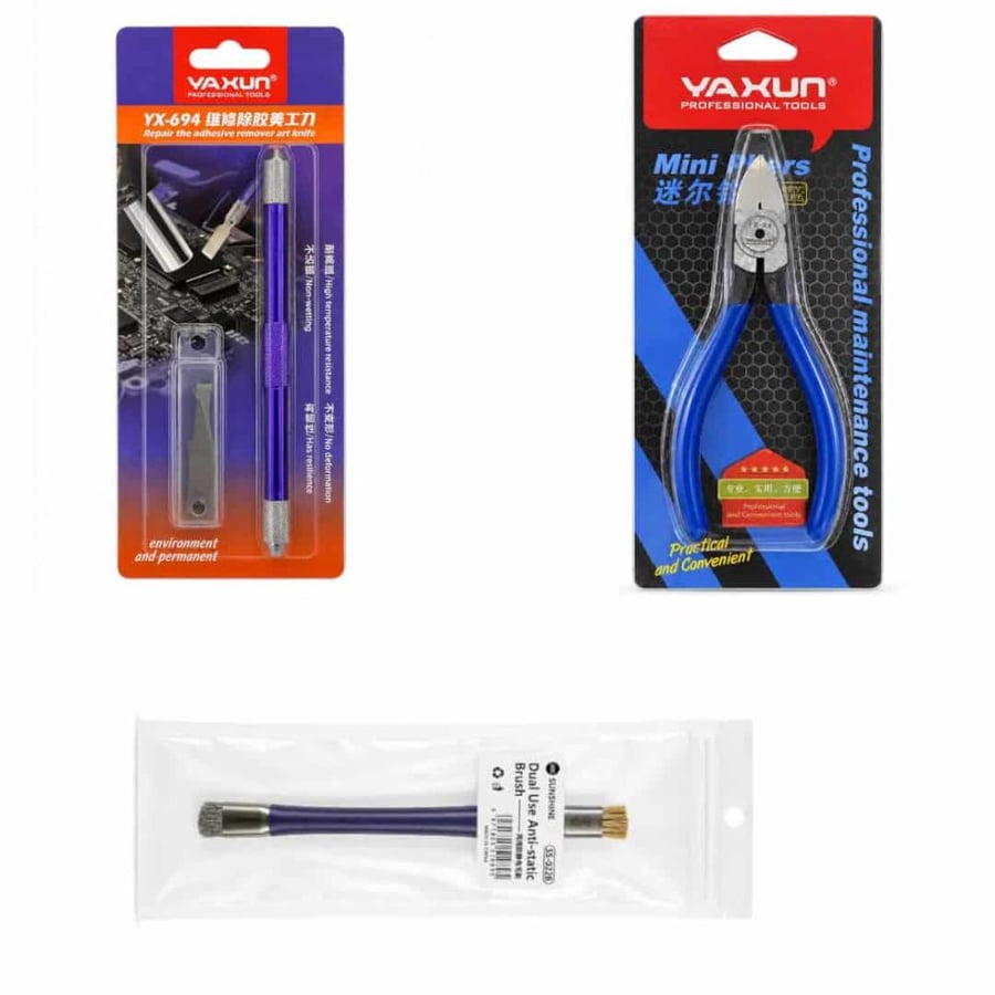 زراديه - مشرط مزدوج - فرشة تنظيف-Electronics Disassembly Tools