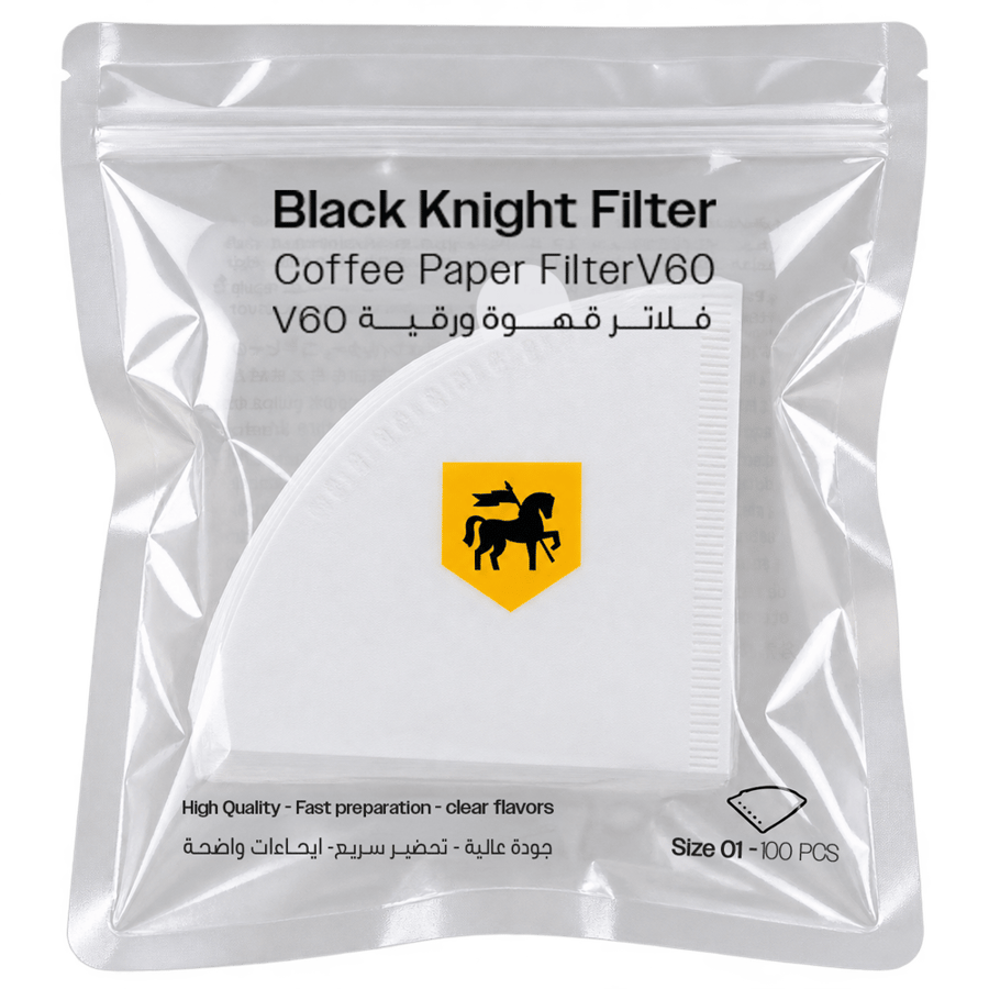 فلتر بلاك نايت ورقي V60-01 - 100 حبة