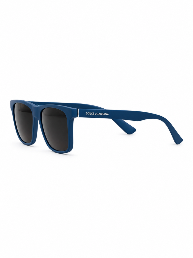 نظارة شمسية رجالية دولتشي آند غابانا إطار مربع أزرق | Dolce & Gabbana Men's Square Blue Sunglasses