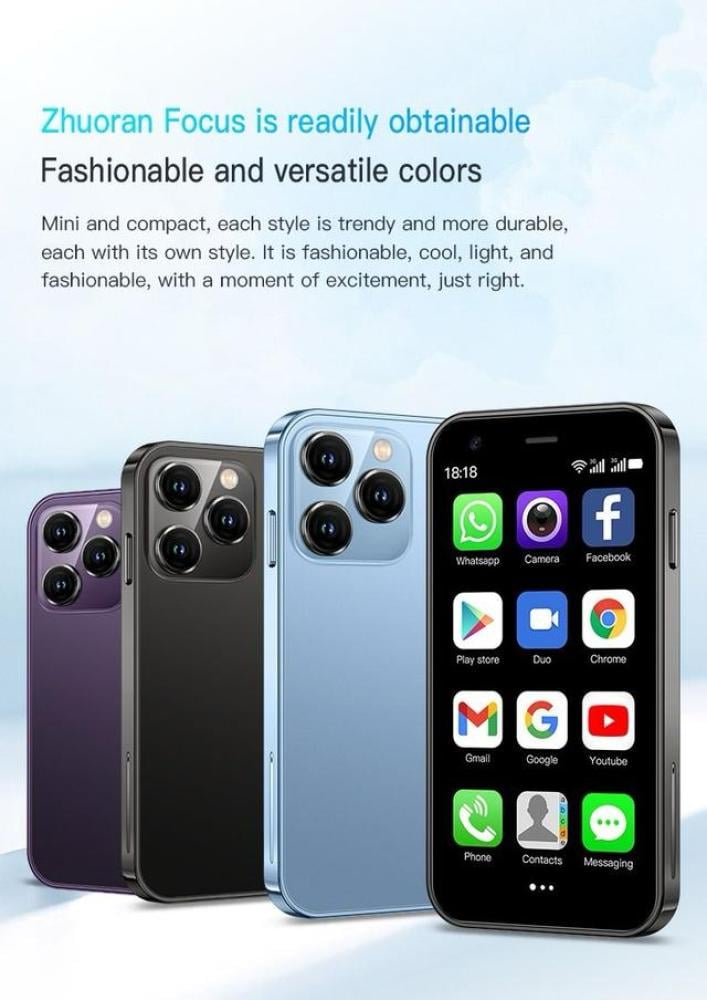 جوال صغير ميني ايفون XS15 أندرويد 1000 مللي أمبير Soyes XS15 3G Mini Smartphone اسود