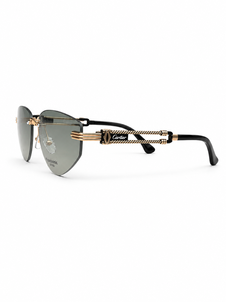 نظارة شمسية نسائية كارتييه بدون إطار عدسات فوتوكروميك | Cartier Women's Rimless Photochromic Sunglasses