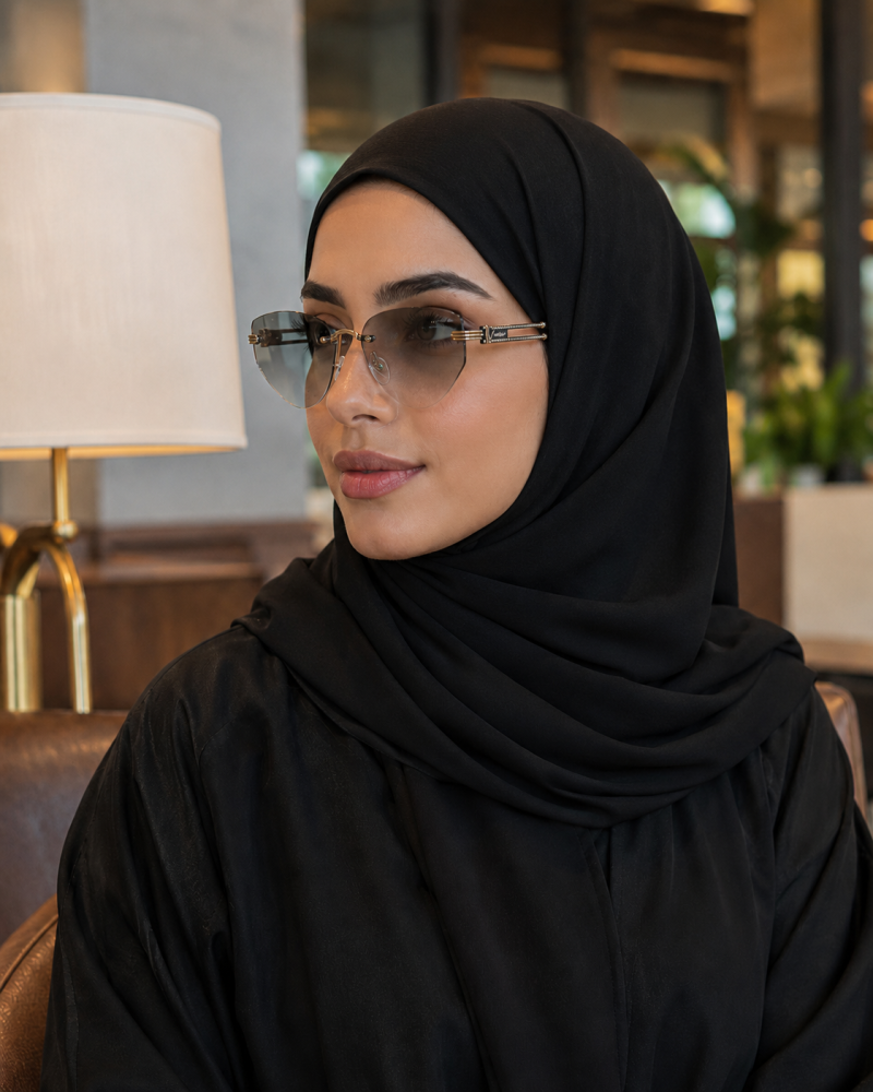 نظارة شمسية نسائية كارتييه بدون إطار عدسات فوتوكروميك | Cartier Women's Rimless Photochromic Sunglasses