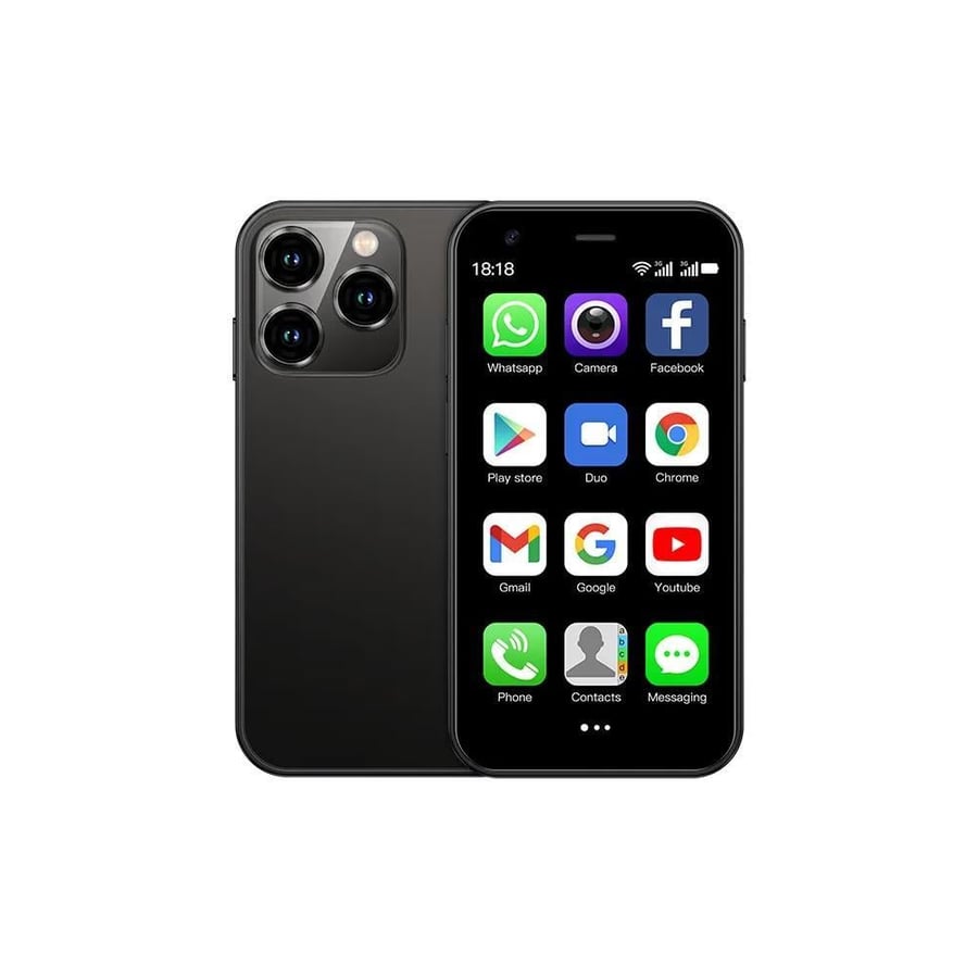 جوال صغير ميني ايفون XS15 أندرويد 1000 مللي أمبير Soyes XS15 3G Mini Smartphone اسود