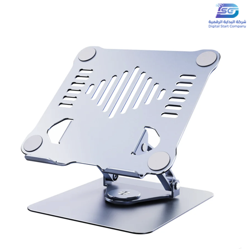 Stand holder for iPad, tablet, and laptop made of aluminum, 360-degree rotation