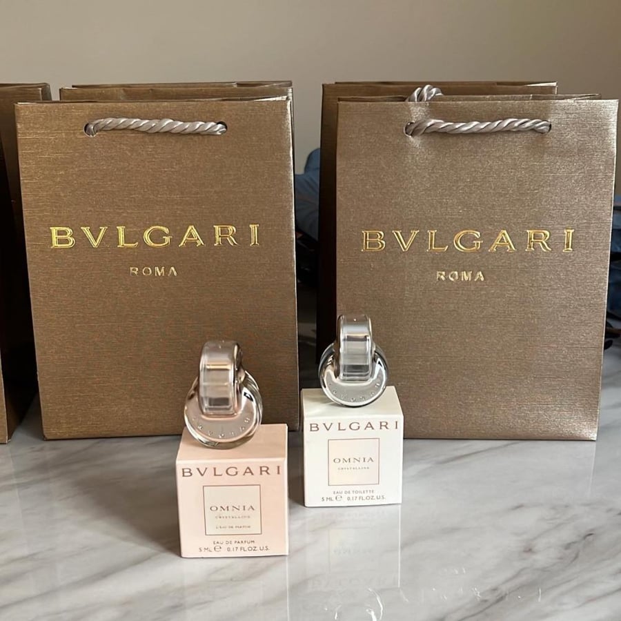 10 عطر بلغاري الاصلي ميني سكب مع كيس بلغاري