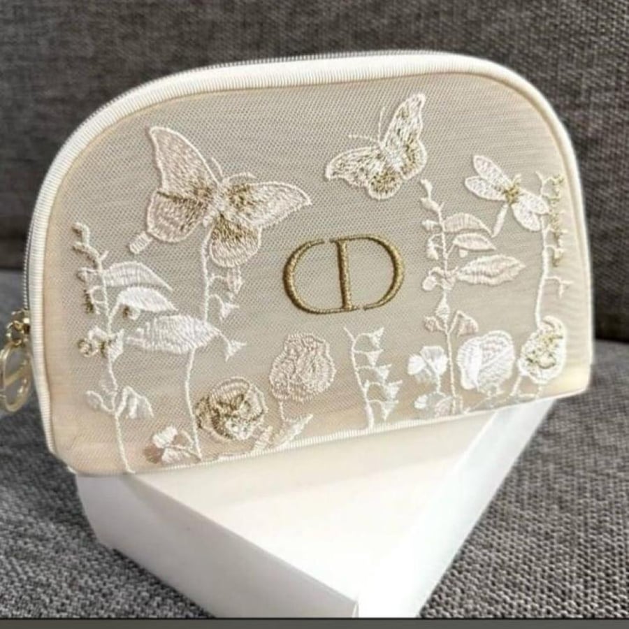 A bag embroidered with flowers and butterflies from Christian Dior