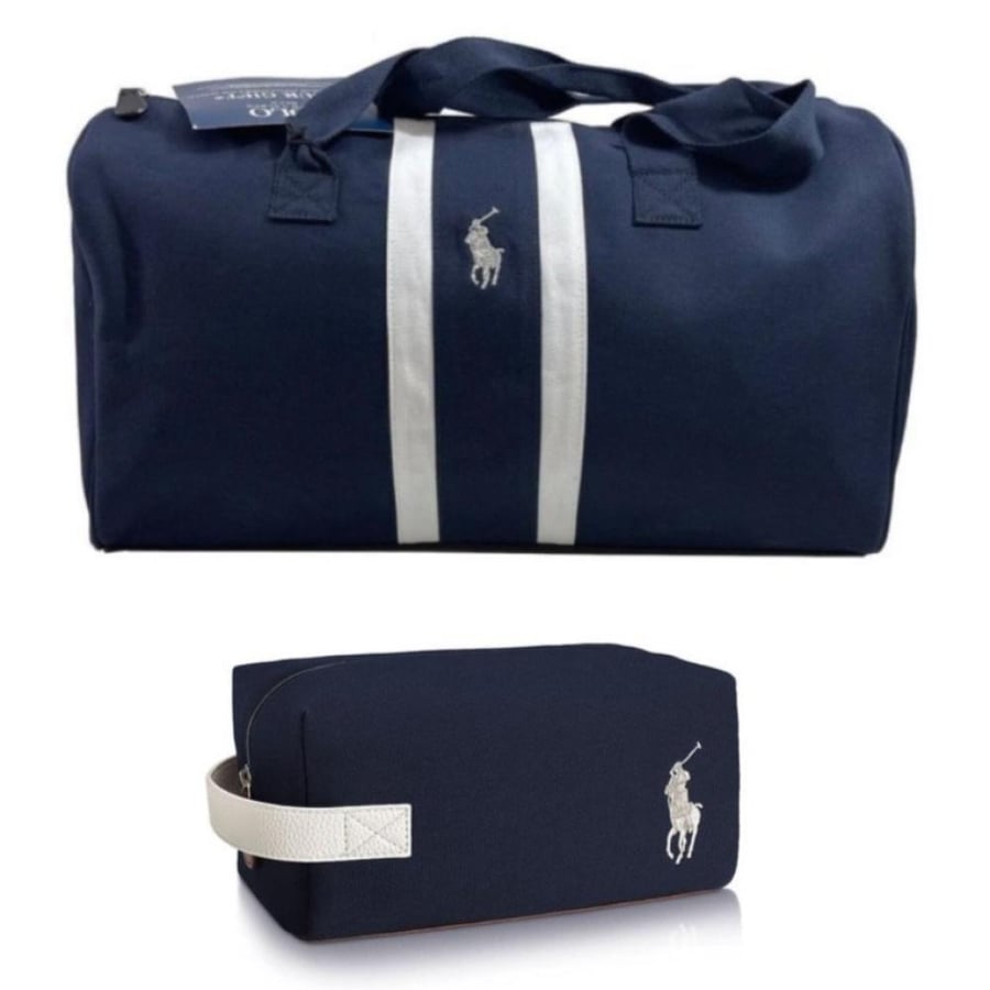A two-piece original set from Ralph Lauren / Polo (travel bag + handbag)