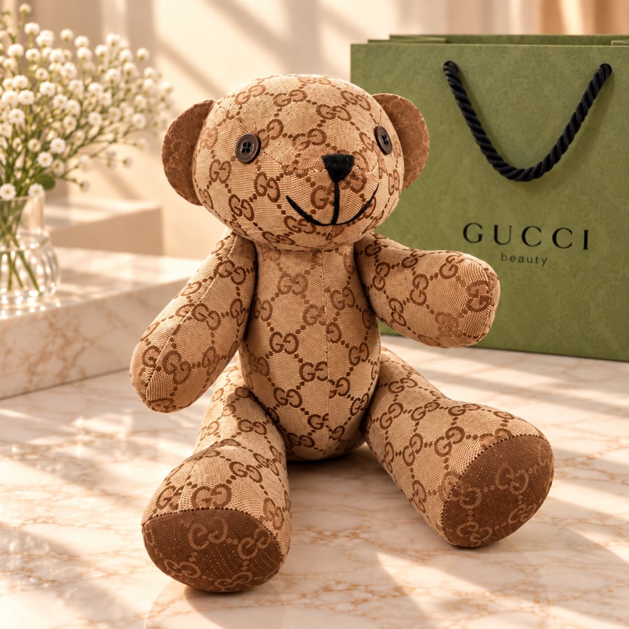 Gucci Monogram Teddy Bear Plush Toy