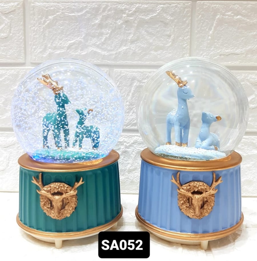 Electronic snowball with the deer theme