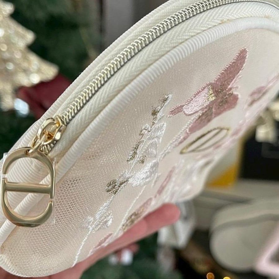 A bag embroidered with flowers and butterflies from Christian Dior