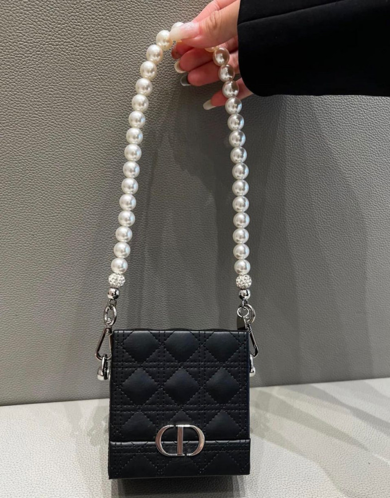 Dior small bag with Lulu strap, box, and authentic bag.