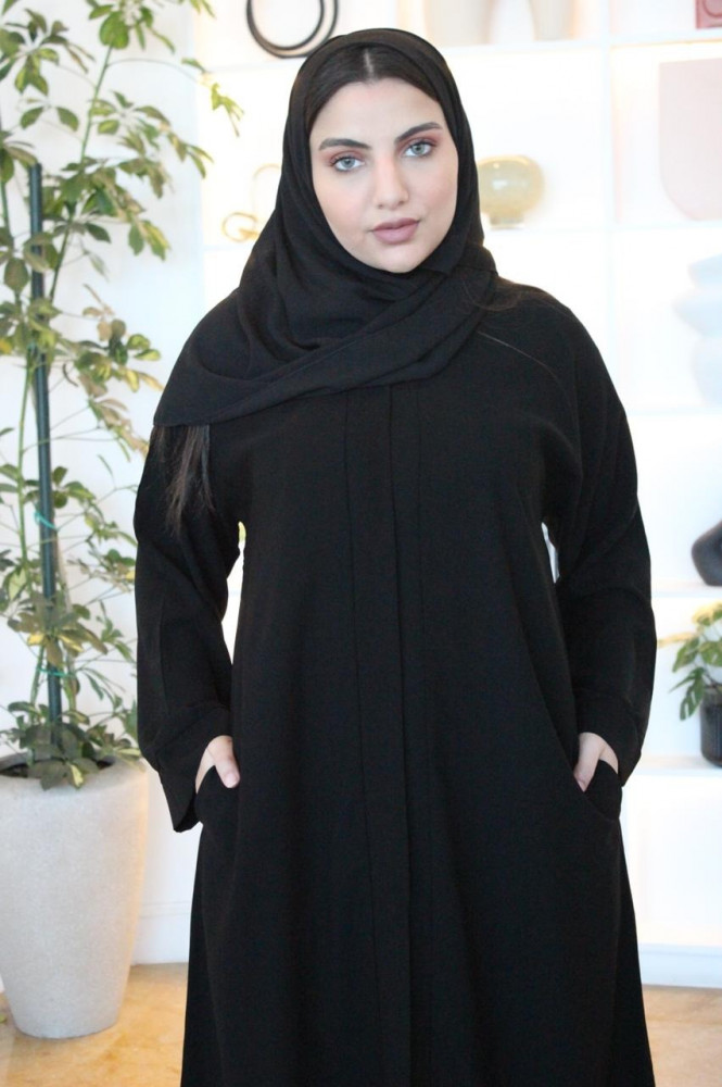 عباية ساده طقطق جيوب  N2196