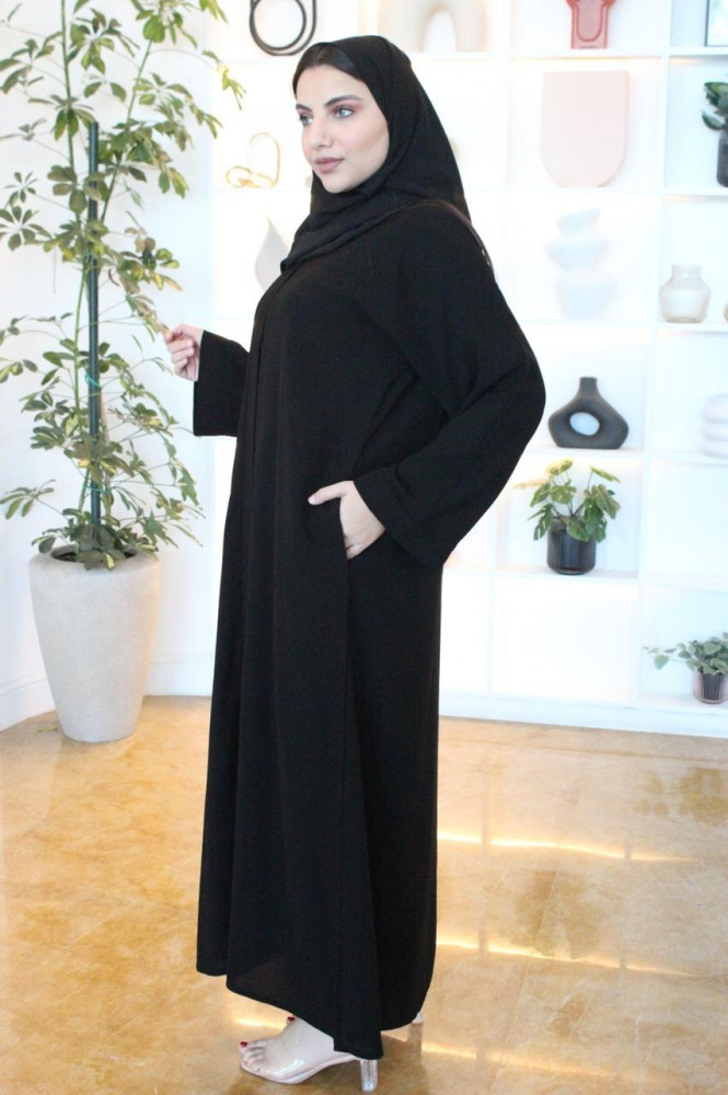 عباية ساده طقطق جيوب  N2196