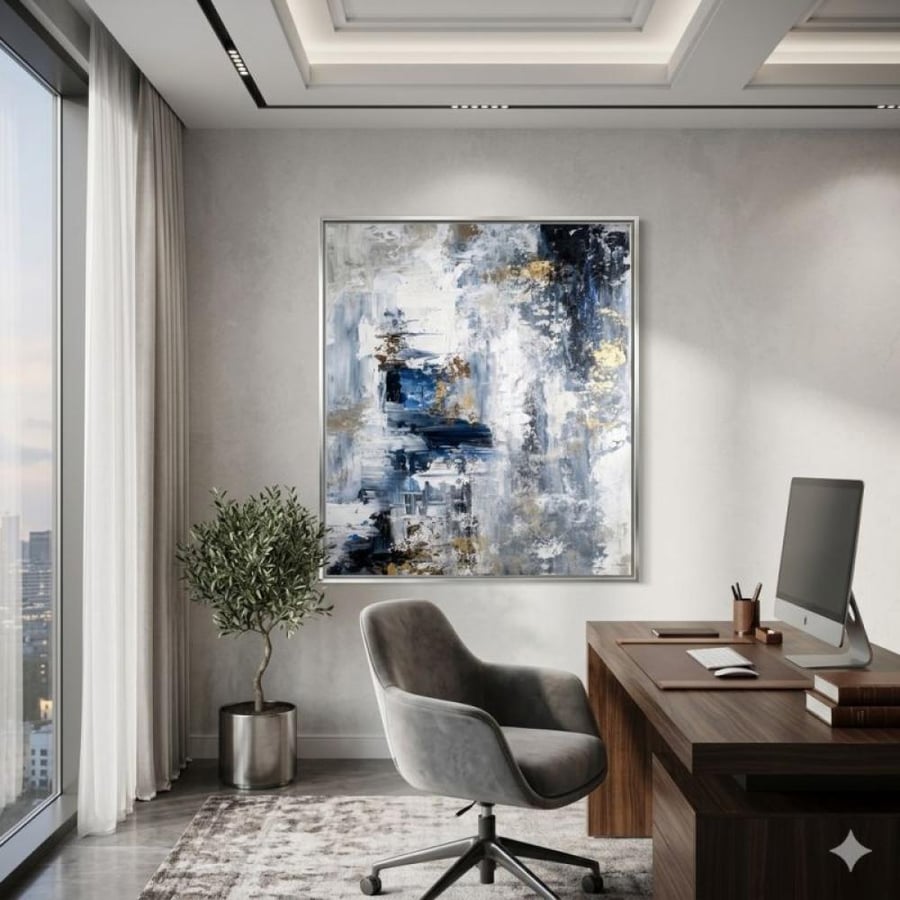 Blue ice painting