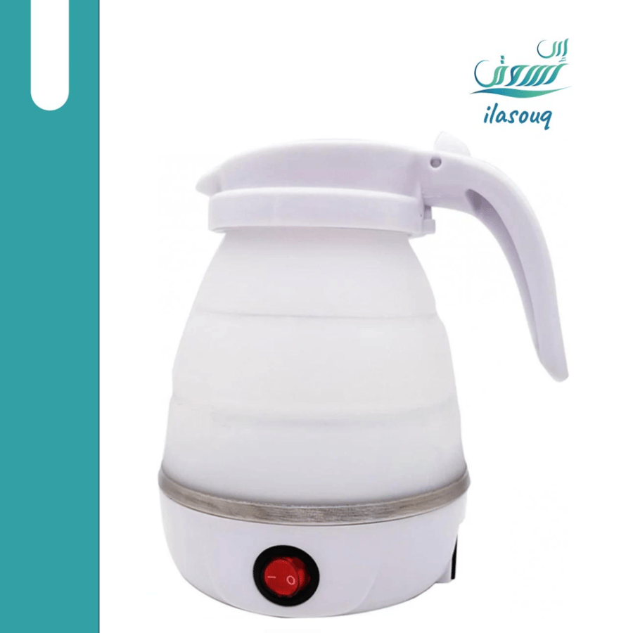 Small portable electric kettle, foldable, made of food-safe silicone