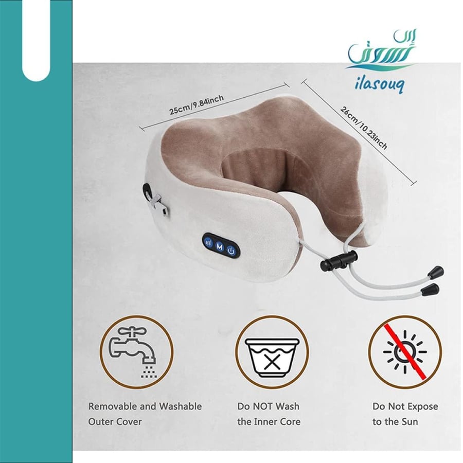 Neck massage pillow in the shape of the letter U
