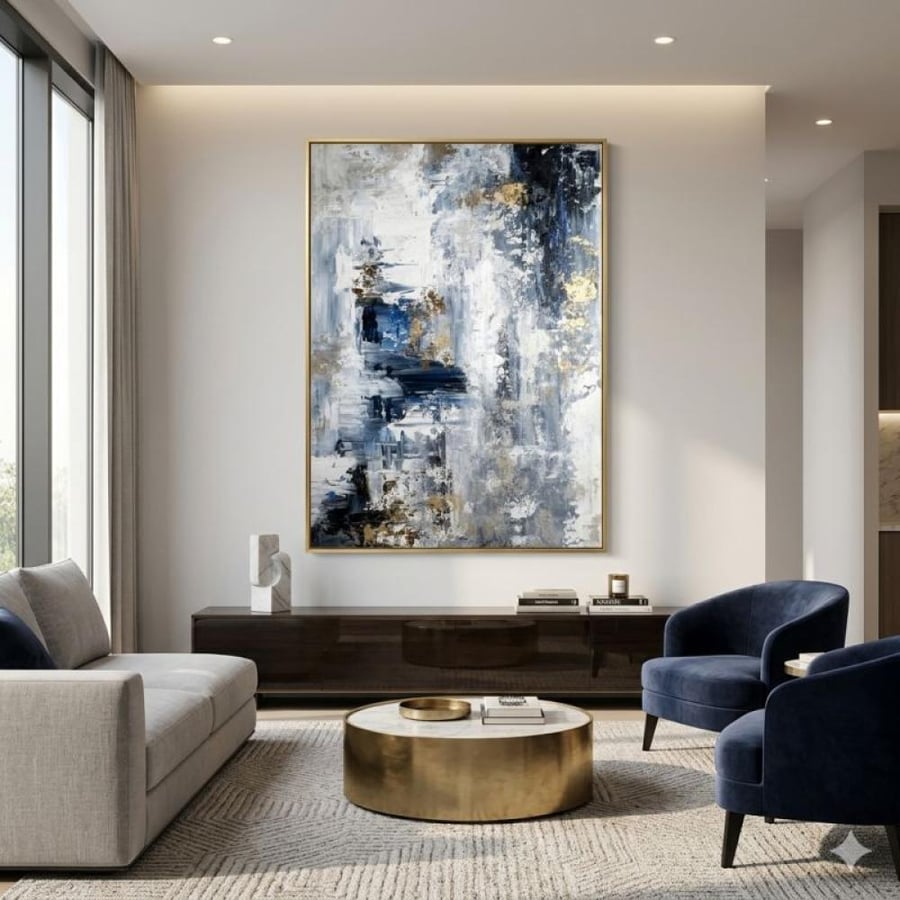 Blue ice painting