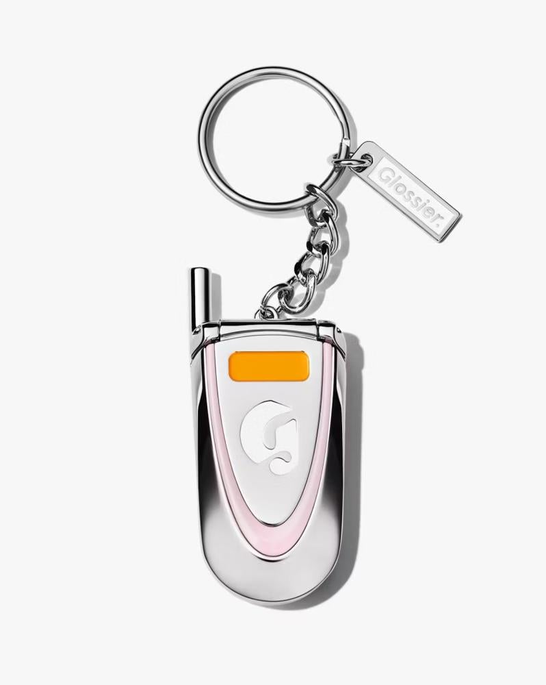 Glossier LA Flip Phone Mirror Keychain