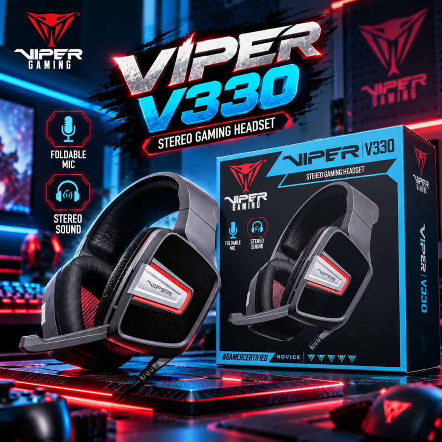 سماعة ألعاب ستيريو بميكروفون قابل للطي فايبور V330 من باتريوت