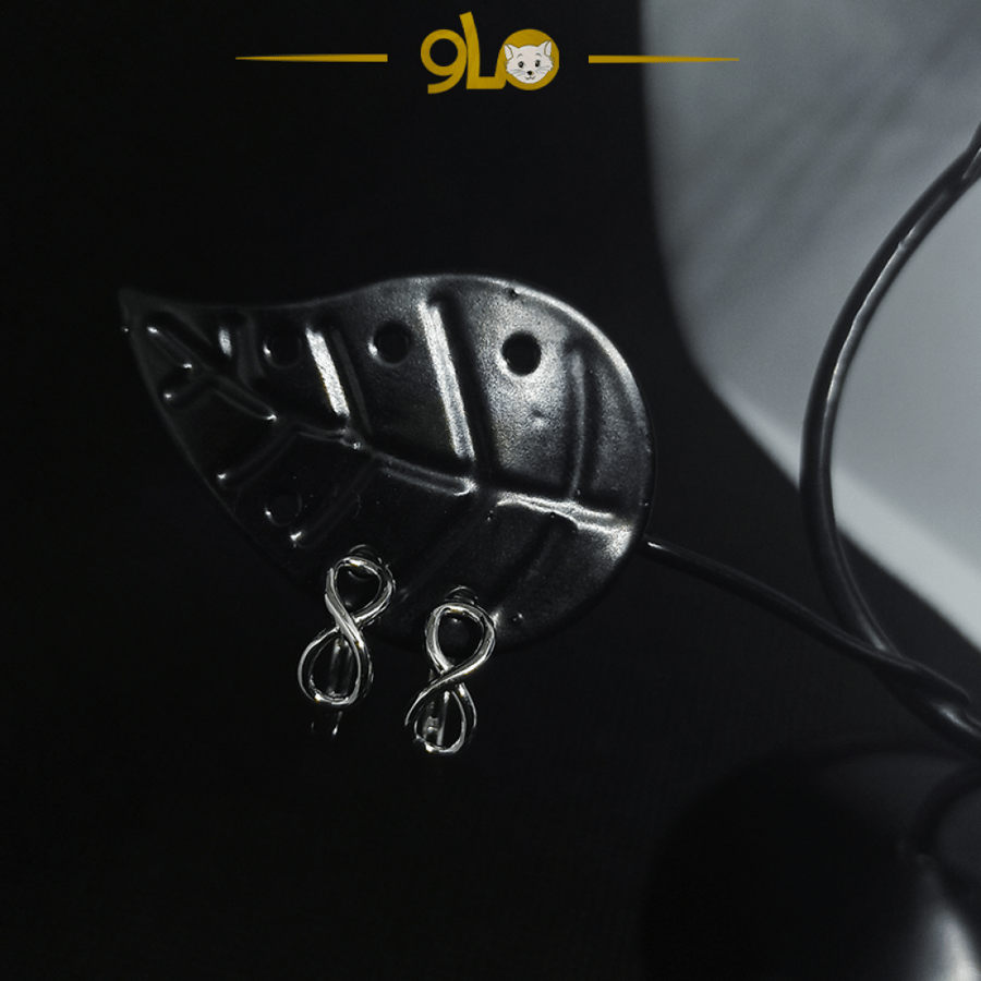 أقراط فضة 925s حلقة انفينتي موديل 9108