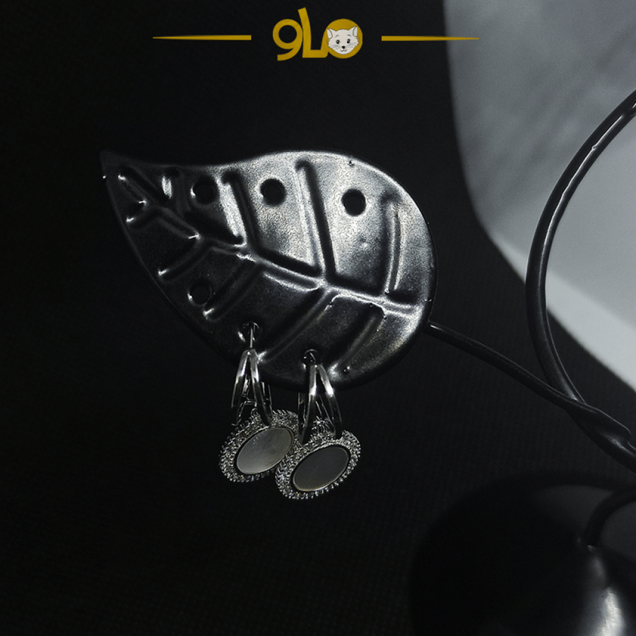 أقراط فضة موديل 9122