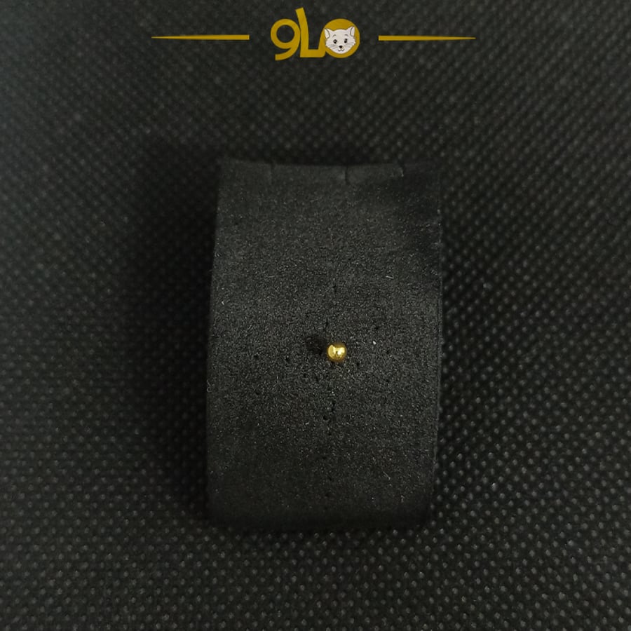 18K gold piercing hoop small ball
