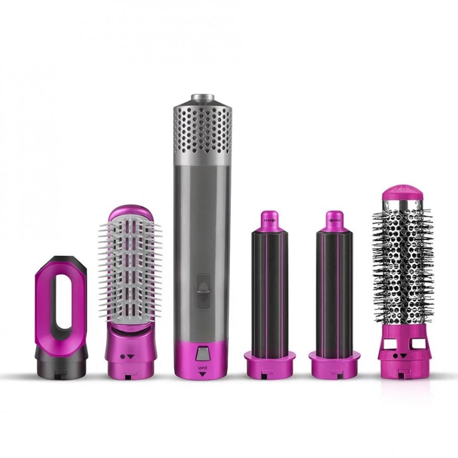 Hair Dryer One Step Multifunctional Hair Styling Curlers Straightener Curler Electric Air Iron Brush Wand Hair Brush Private Label Flat Iron Hot Air Pick Electric Comb One Step Hair Dryer Quick Hair Straightener Brush