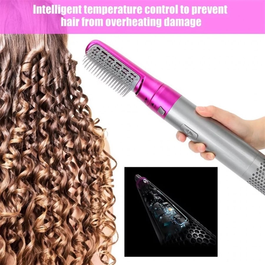 Hair Dryer One Step Multifunctional Hair Styling Curlers Straightener Curler Electric Air Iron Brush Wand Hair Brush Private Label Flat Iron Hot Air Pick Electric Comb One Step Hair Dryer Quick Hair Straightener Brush