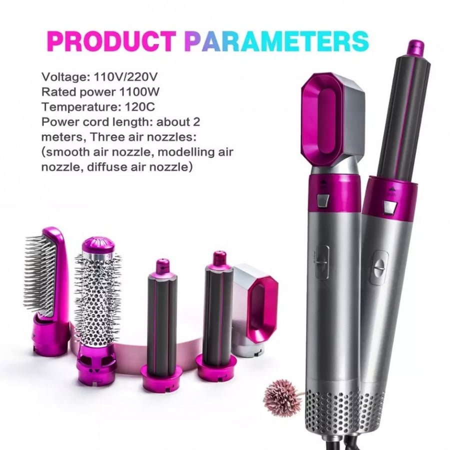 Hair Dryer One Step Multifunctional Hair Styling Curlers Straightener Curler Electric Air Iron Brush Wand Hair Brush Private Label Flat Iron Hot Air Pick Electric Comb One Step Hair Dryer Quick Hair Straightener Brush