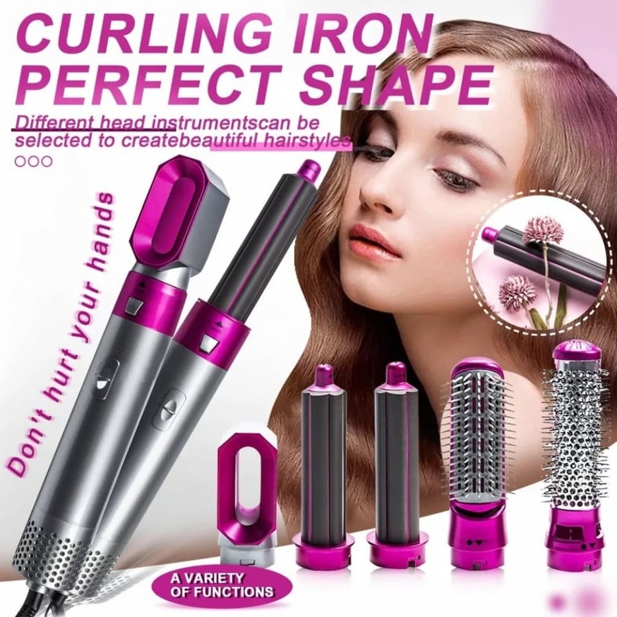 Hair Dryer One Step Multifunctional Hair Styling Curlers Straightener Curler Electric Air Iron Brush Wand Hair Brush Private Label Flat Iron Hot Air Pick Electric Comb One Step Hair Dryer Quick Hair Straightener Brush
