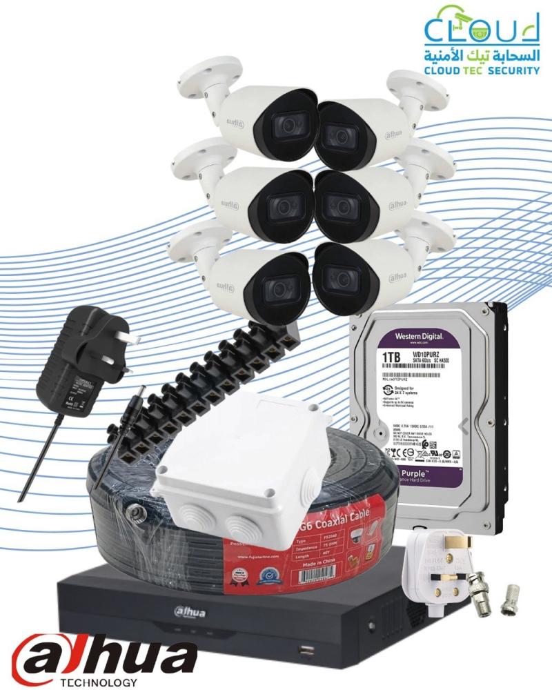 Offer of 6 cameras 8 Mega 30 meters analog