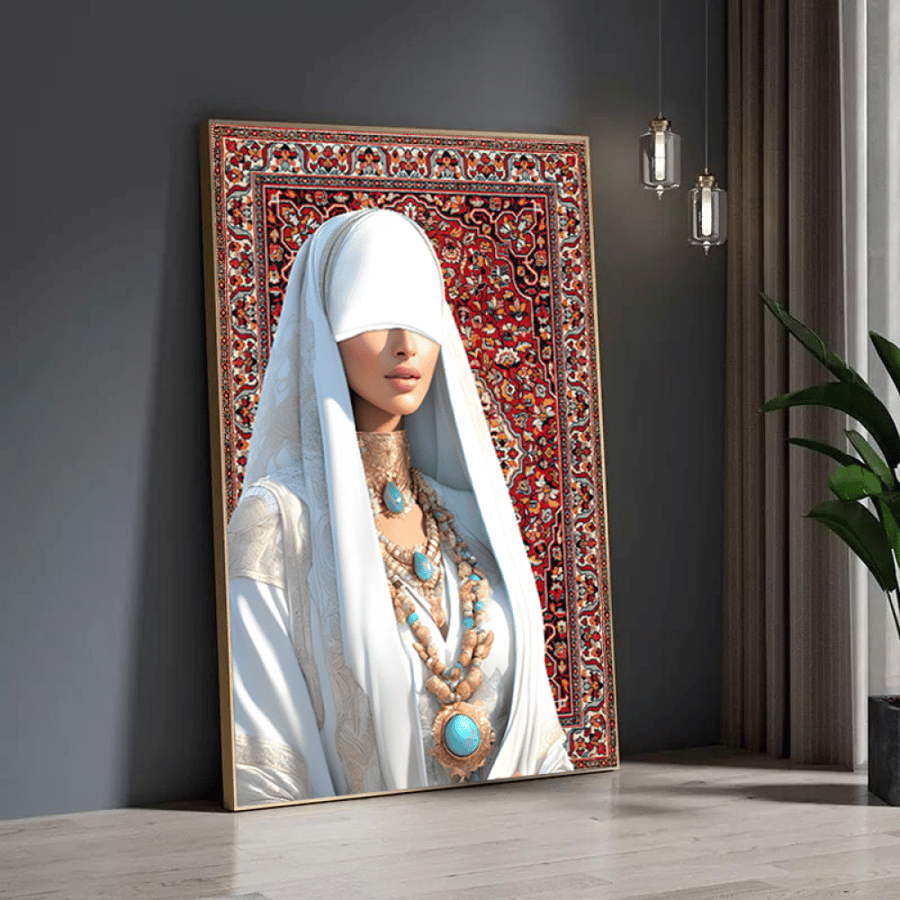 لوحة قماشية بتصميم فتاة