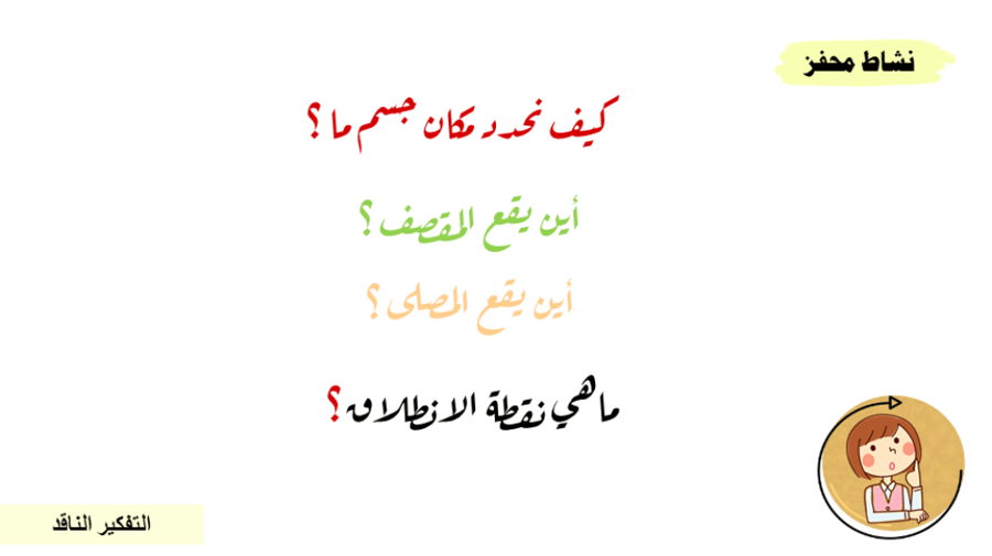 عرض بوربوينت درس الموقع والزمن (حصة واحدة)