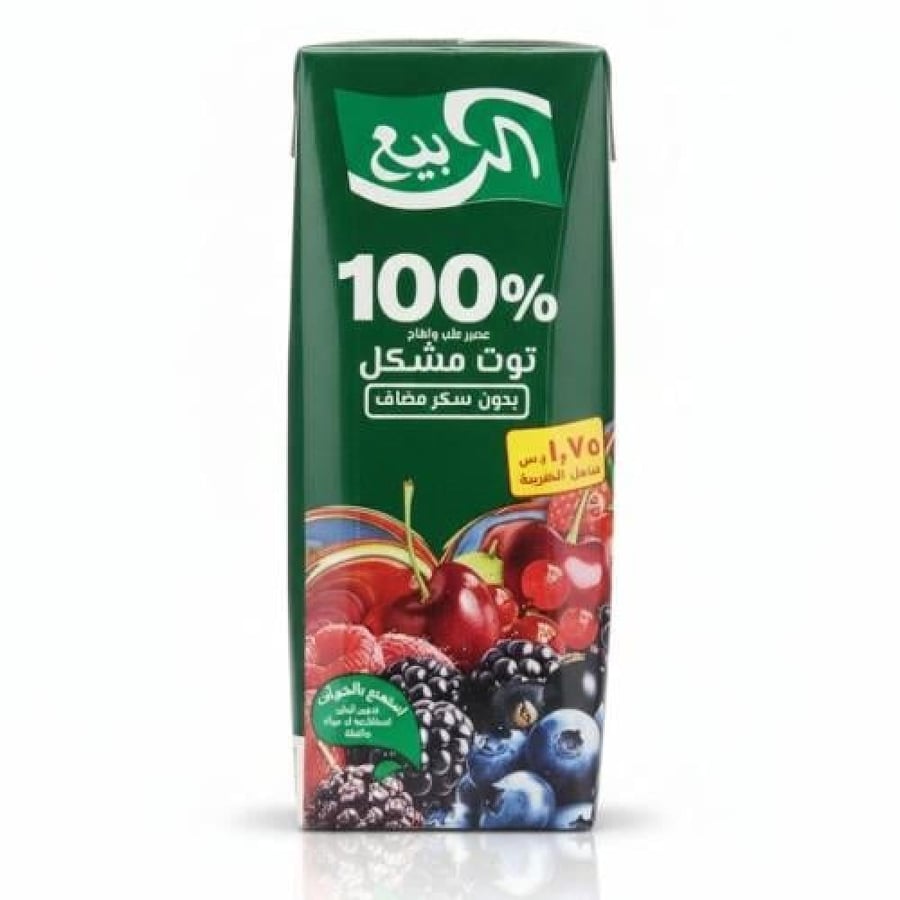 عصير الربيع توت مشكل بدون سكر 185 مل