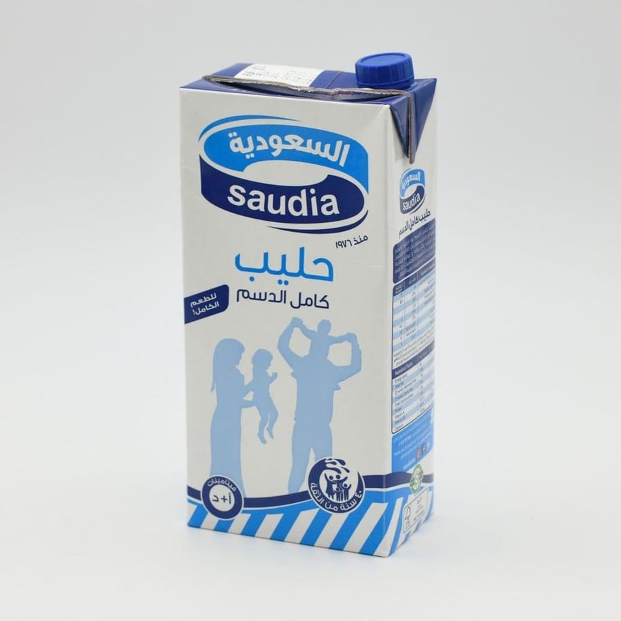 حليب السعودية كامل الدسم 1لتر