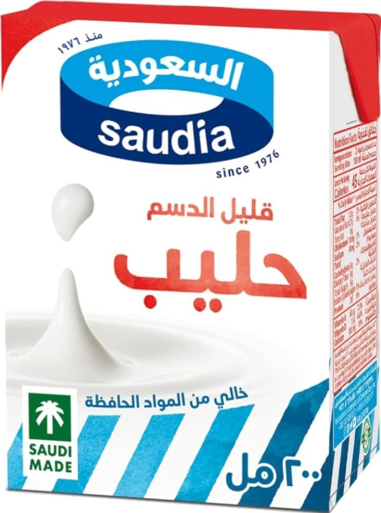 حليب السعودية قليل الدسم 200مل