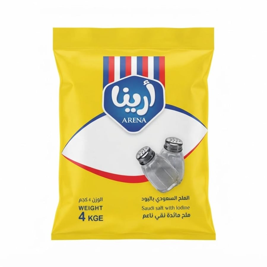 ملح مائدة ناعم ارينا 4 كيلو