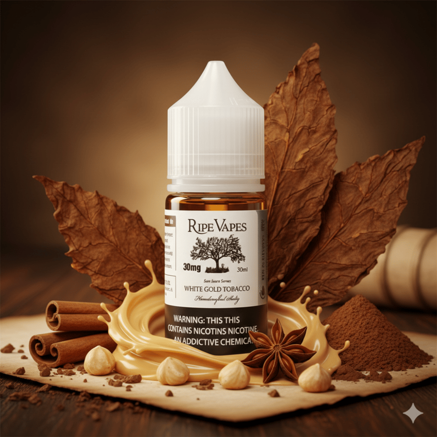 رايب فيب توباكو ذهب الأبيض ripe vape white gold tobacco